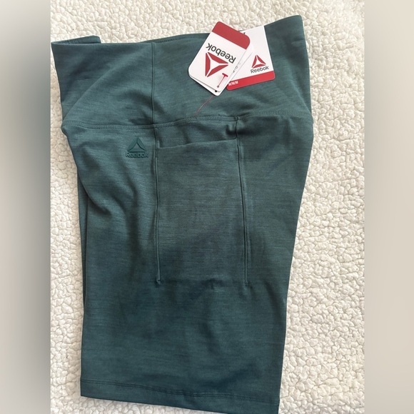 Reebok Women's Dark Green Bike Shorts - Picture 3 of 8